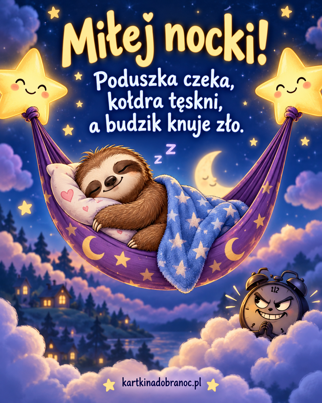 Miś śpiący pod kołdrą