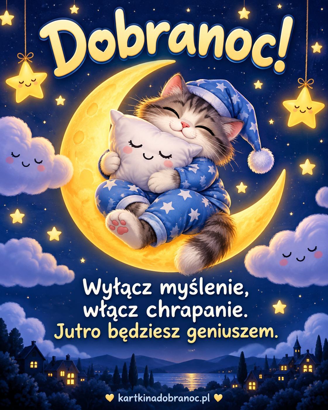 Śmieszne kartki na dobranoc – pomysły z uśmiechem