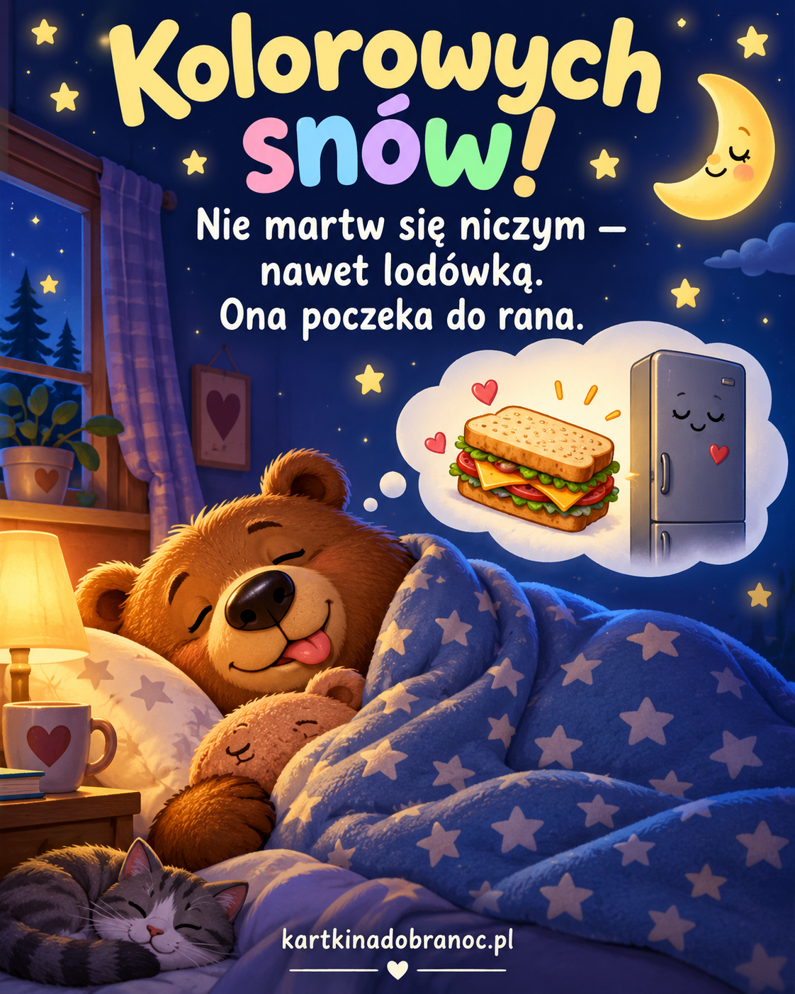 Lis śpiący pod gwiazdami