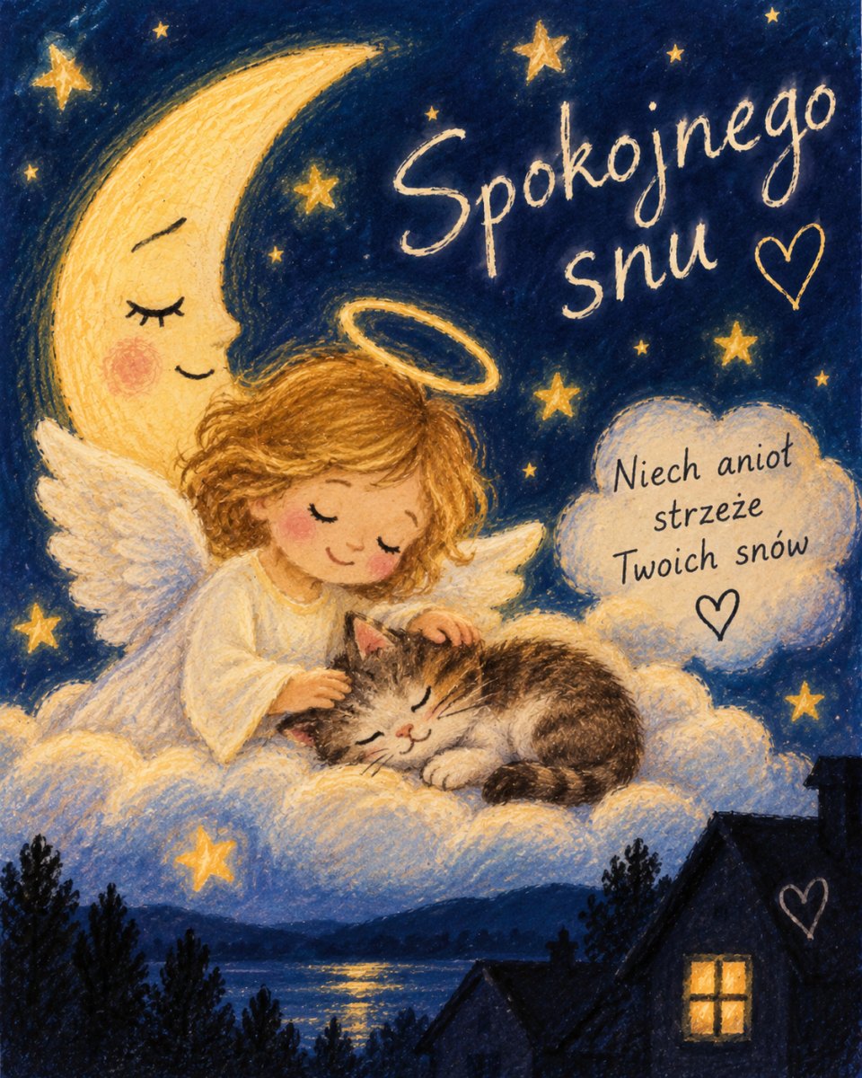 Anielski motyw spokojnego snu