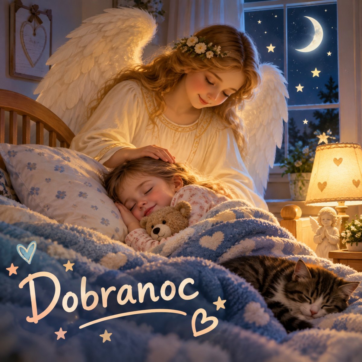 Gute Nacht Engel piękne anielskie obrazy na dobranoc