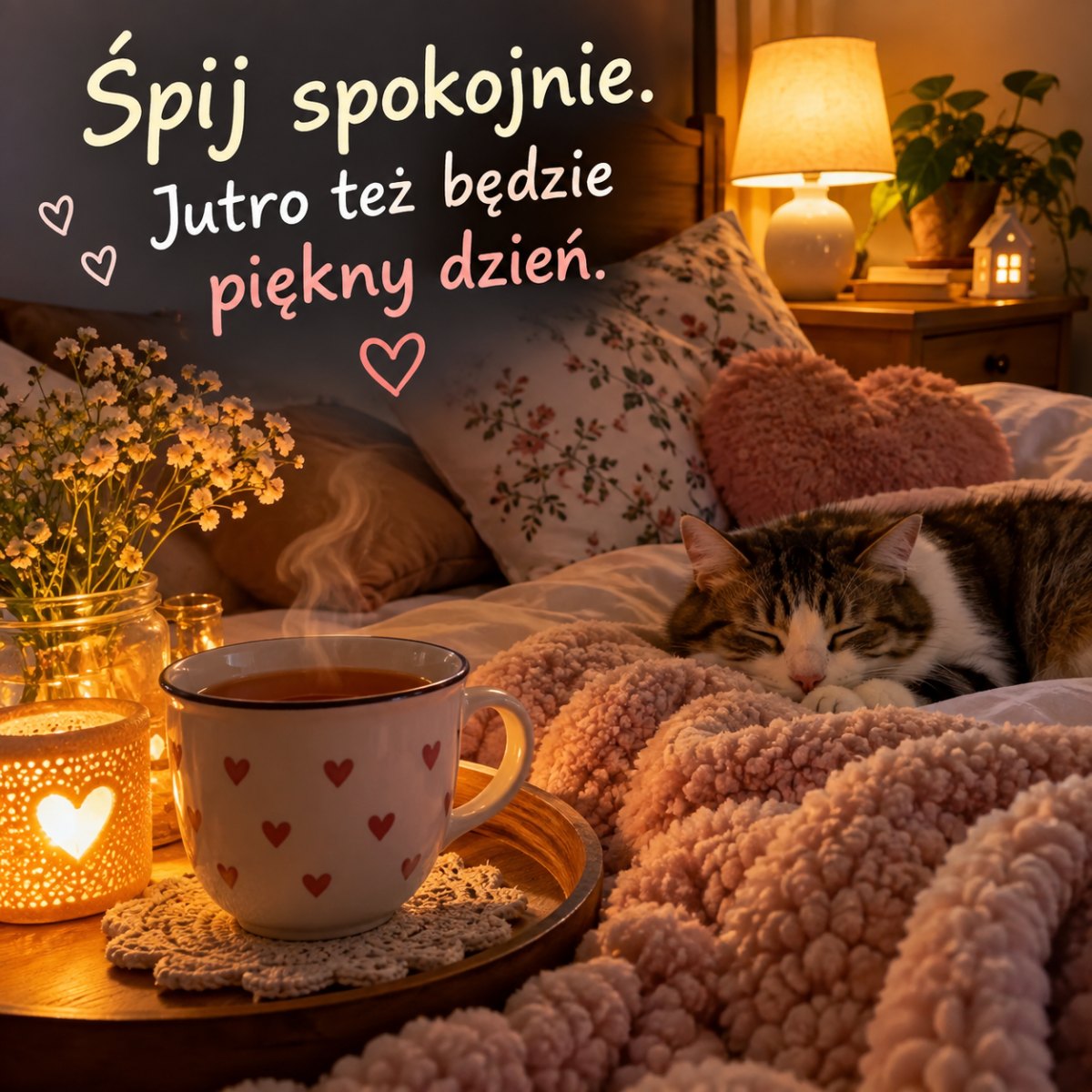 Przytulny obraz dobranocny