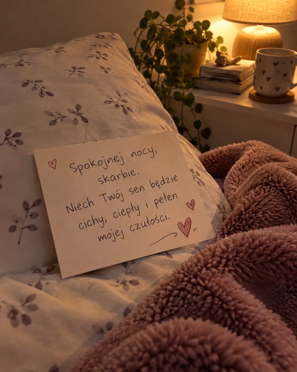 Ciepła kartka spokojnej nocy