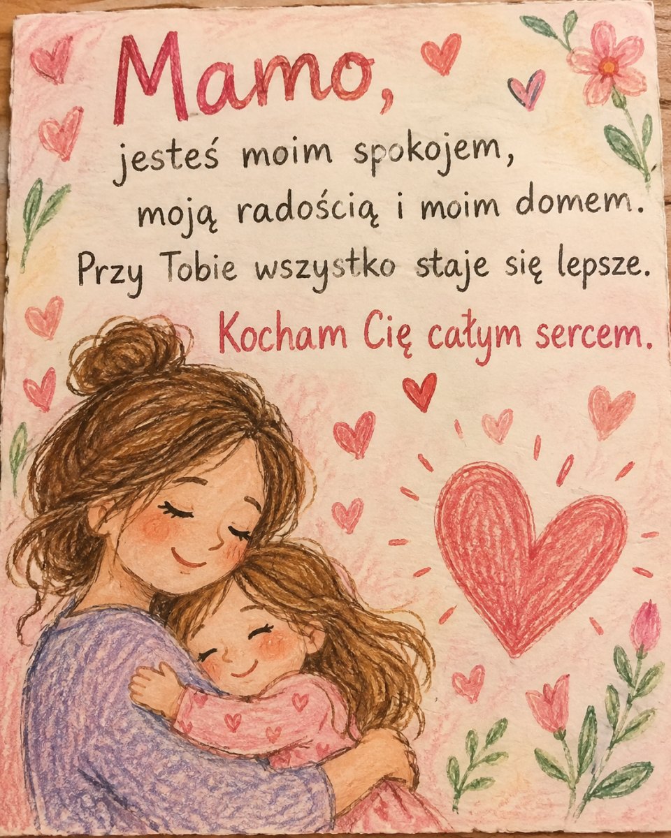 Czuły tekst zapisany dla mamy