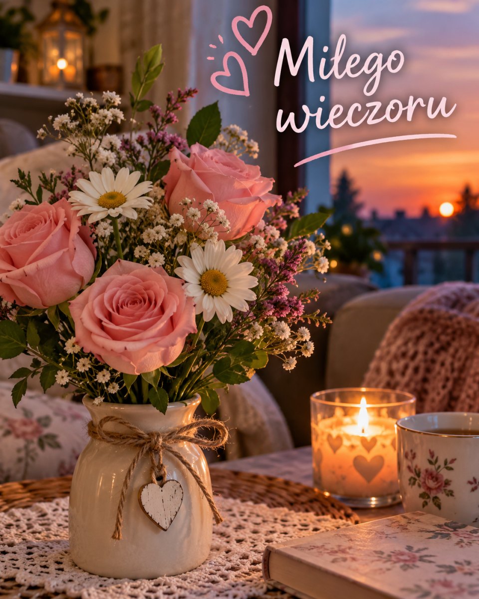 Bukiet kwiatów na wieczór
