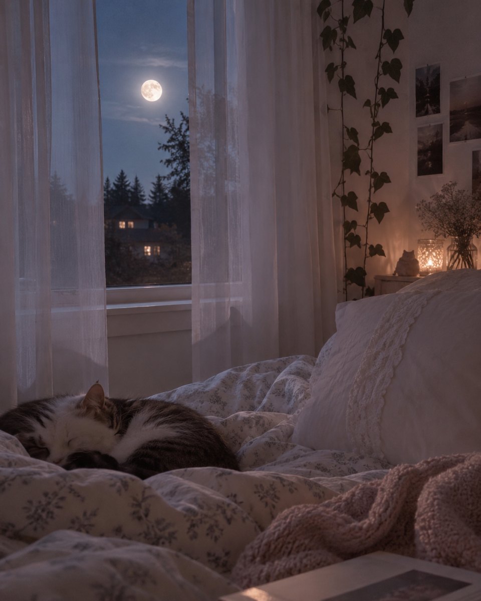 Spokojny sen nocna scena