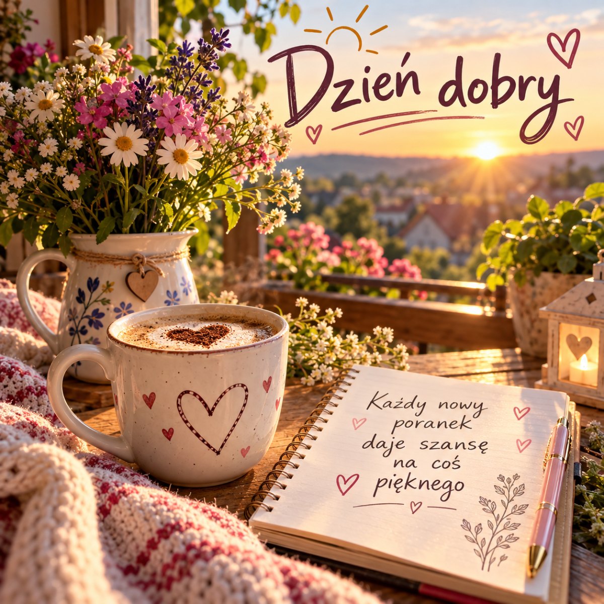 Poranna kartka z inspirującym cytatem