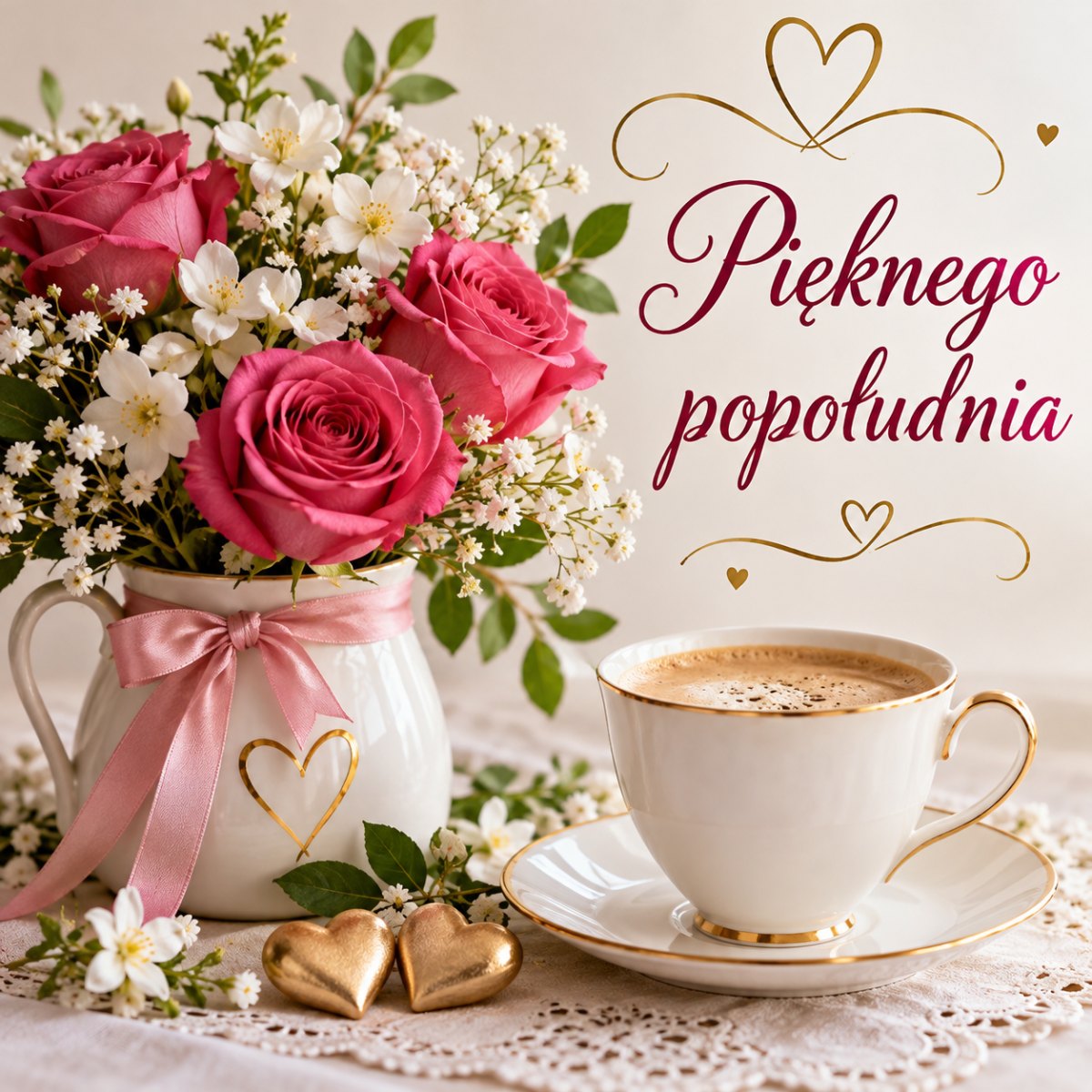 Elegancka grafika z pięknym popołudniem