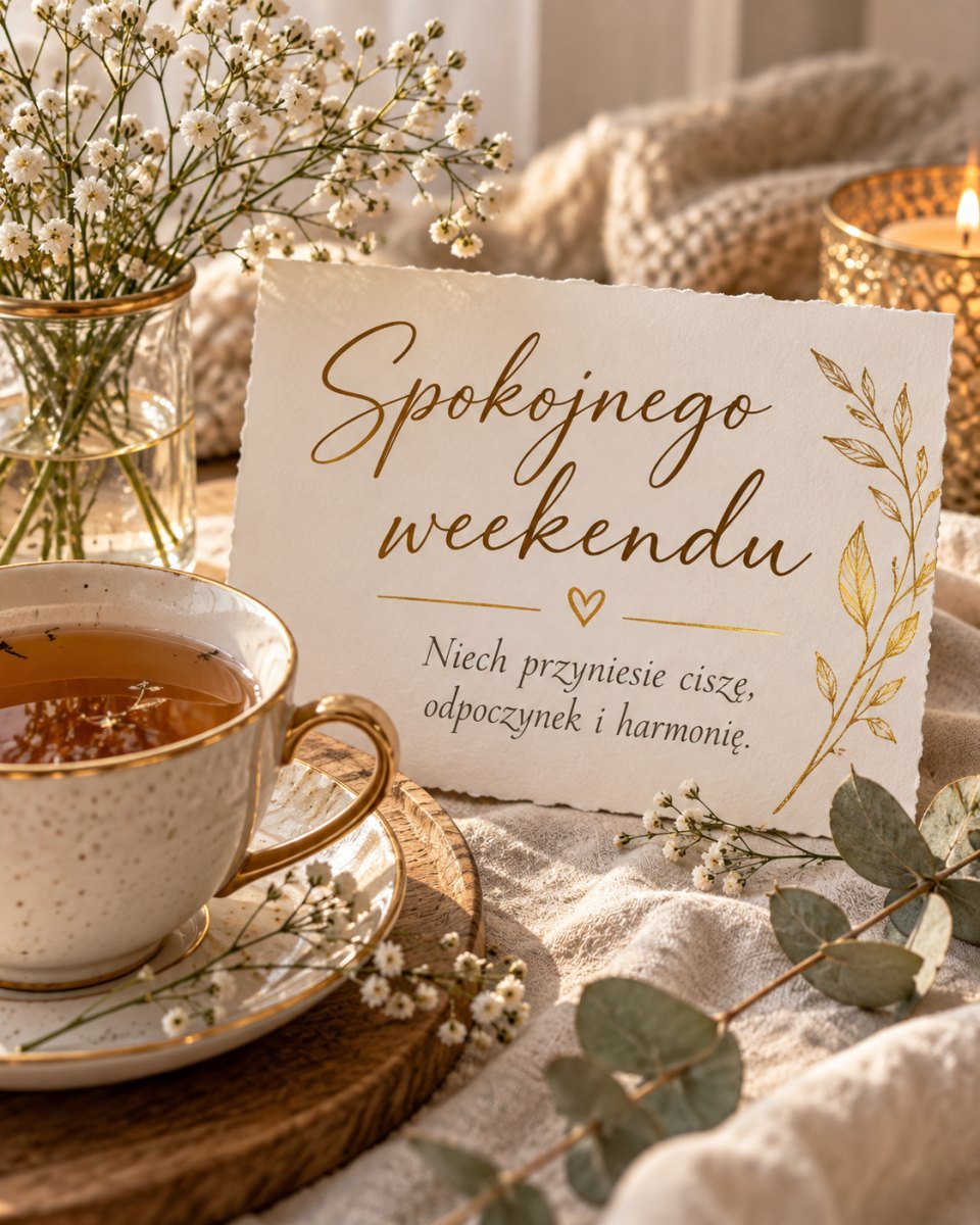 Elegancka grafika spokojnego weekendu