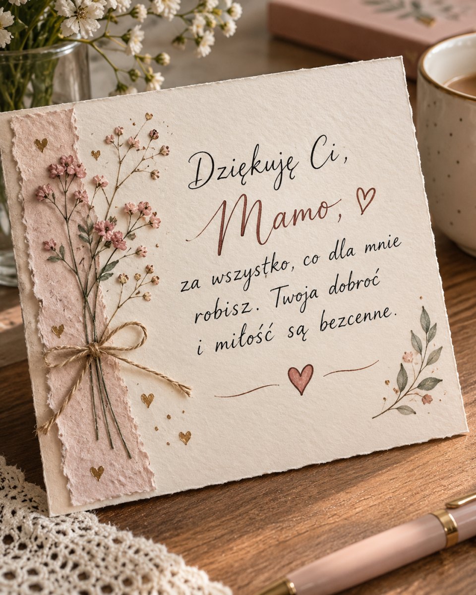 Elegancka kartka podziękowania