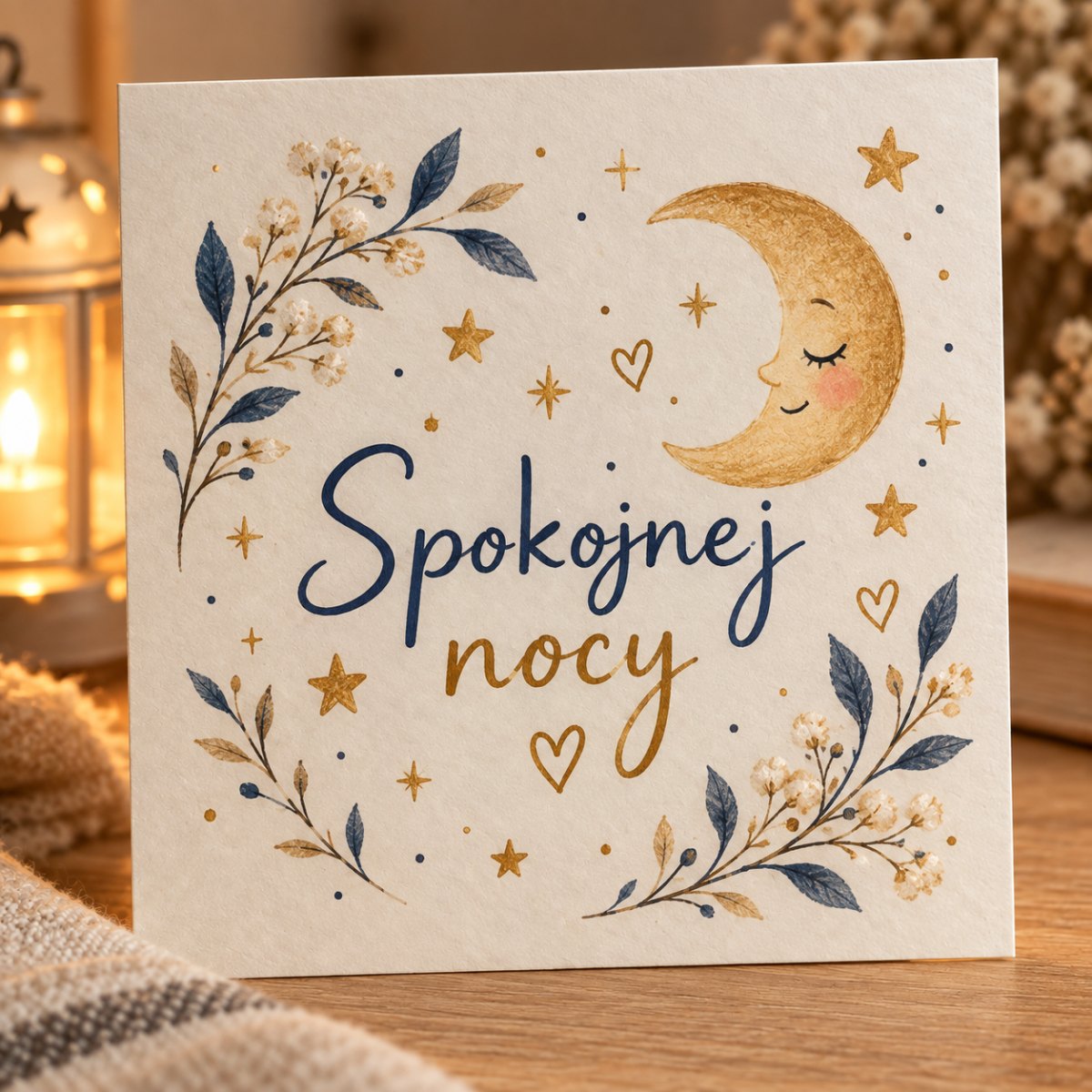 Elegancka kartka z nocnym pozdrowieniem