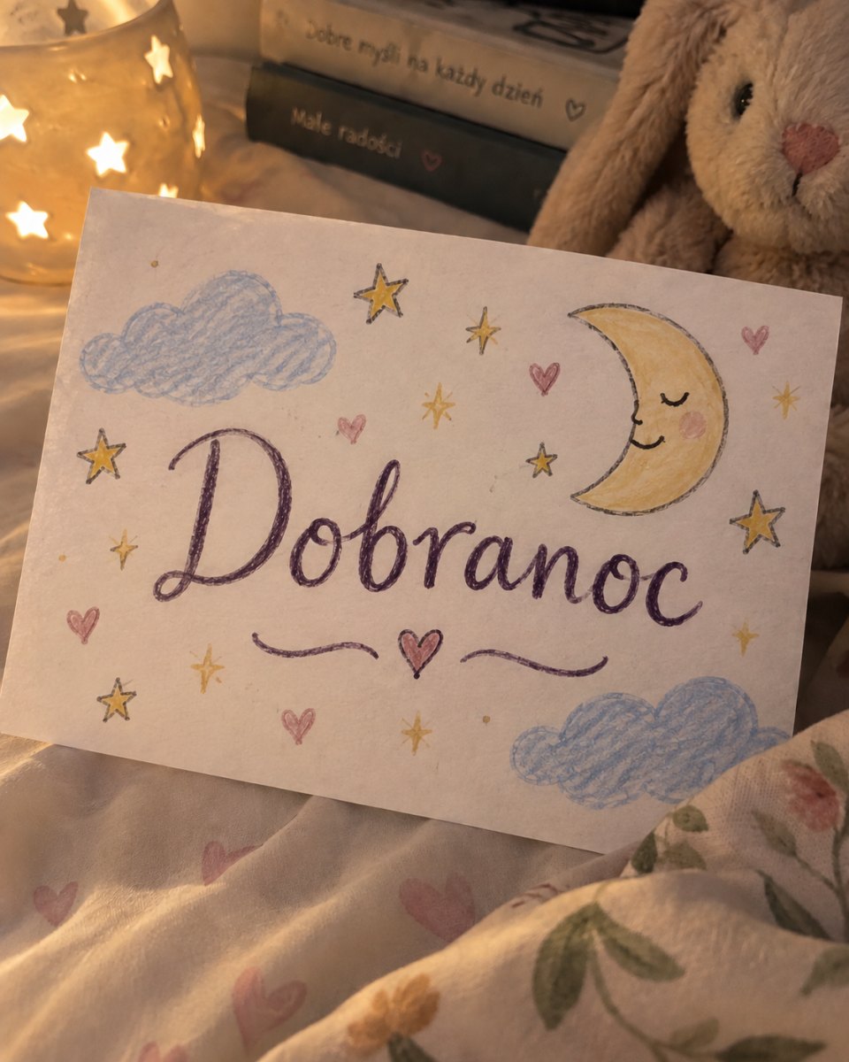 Elegancki napis dobranoc
