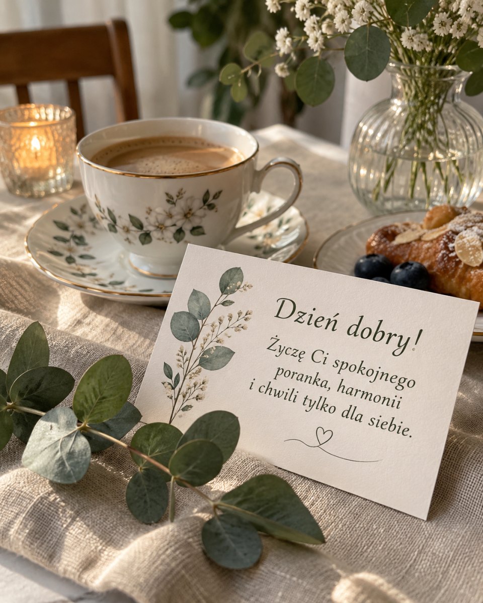Elegancka kartka z herbatą
