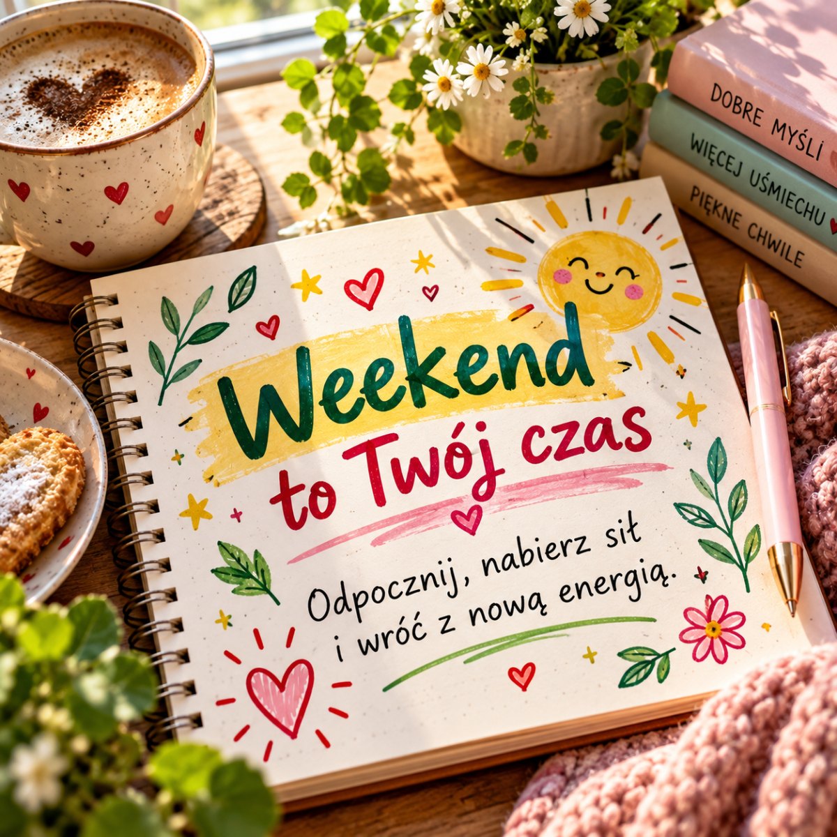 Motywacyjna grafika na wolny czas
