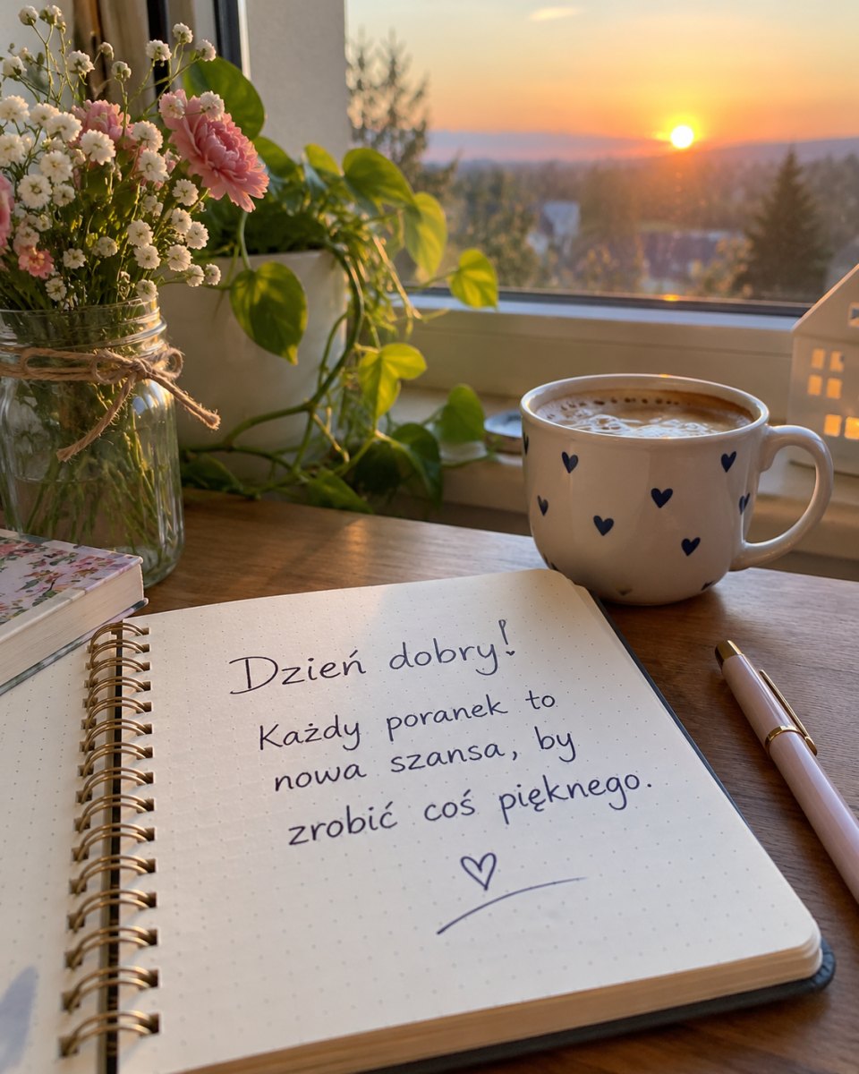 Notatnik z inspirującym życzeniem