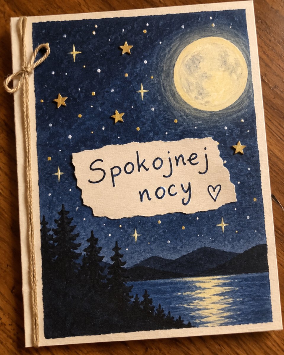 Kartka z nocnym niebem