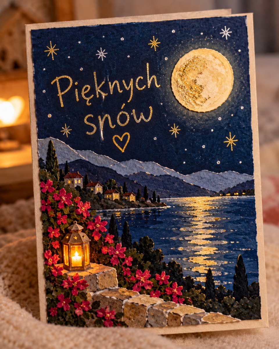 Kartka z przytulnym pokojem