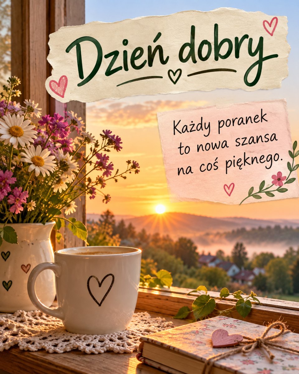 Kartka dzień dobry z cytatem