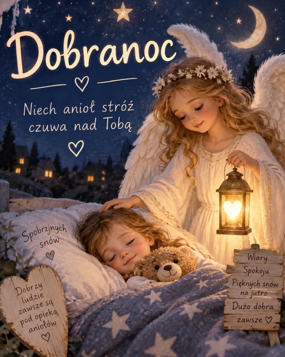 Kartka z aniołem stróżem