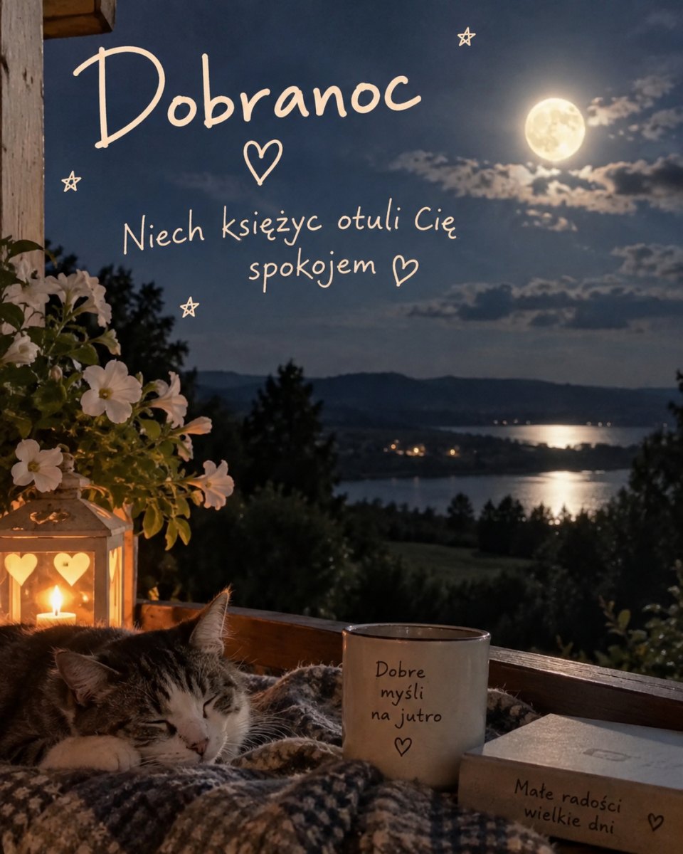Kartka z blaskiem księżyca