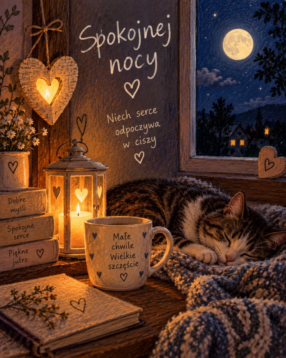 Serce z życzeniem nocy