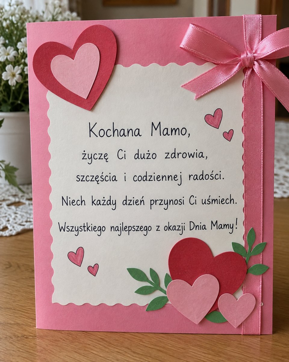 Kartka z życzeniem na Dzień Mamy