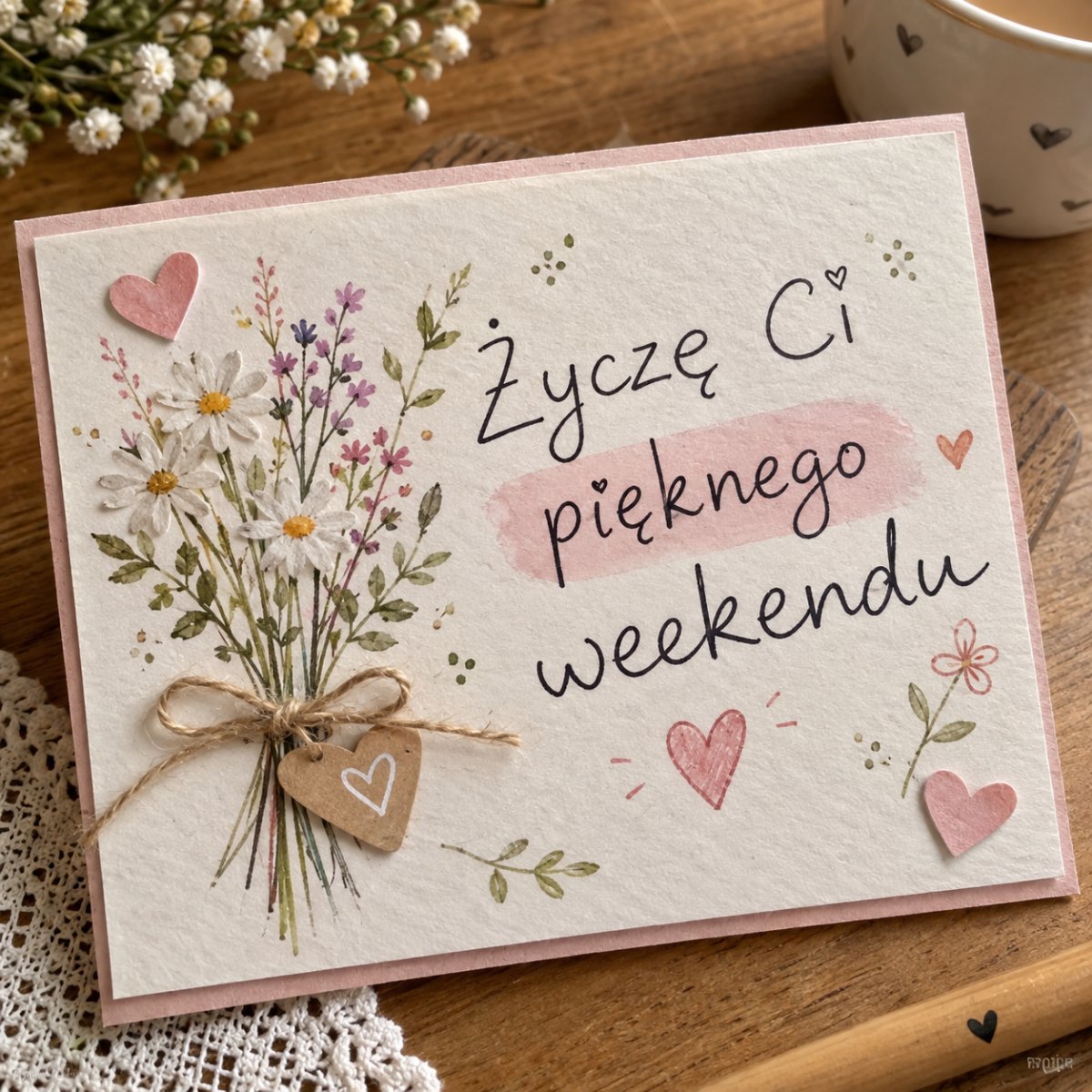 Kartka z życzeniem pięknego weekendu