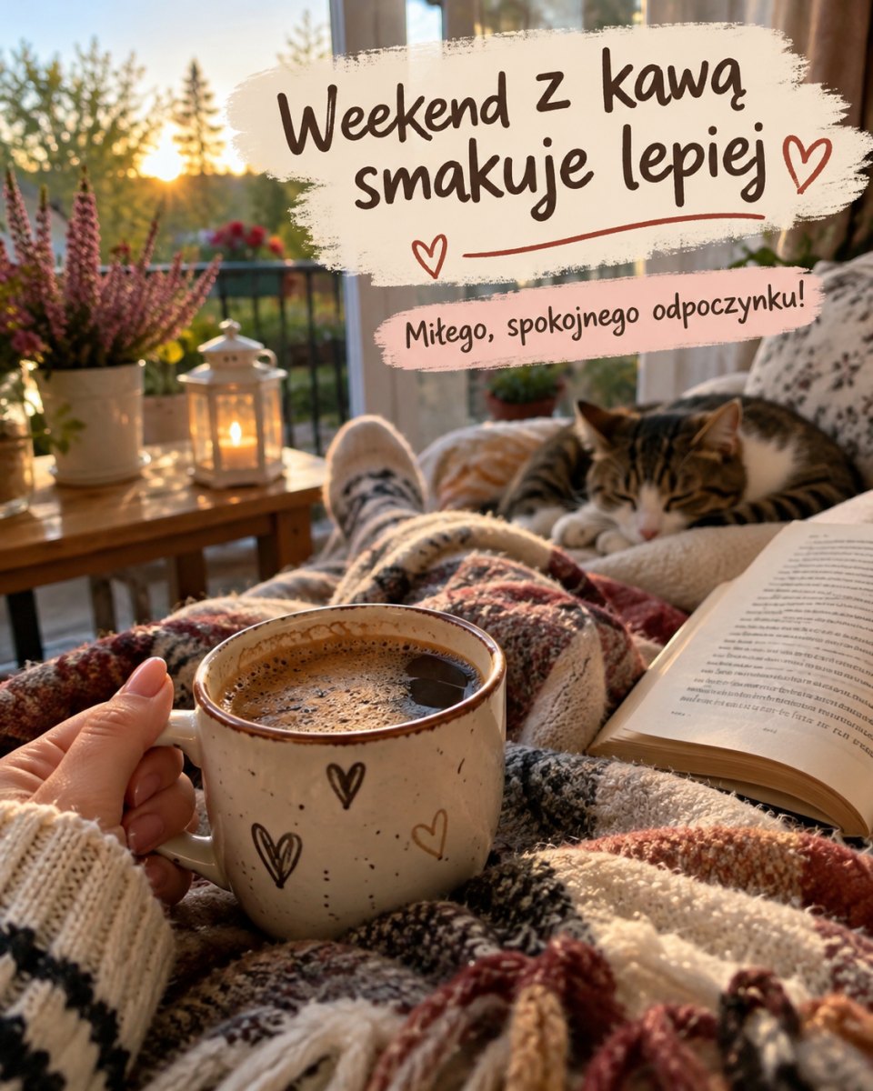 Kawa i relaks jako weekendowy motyw