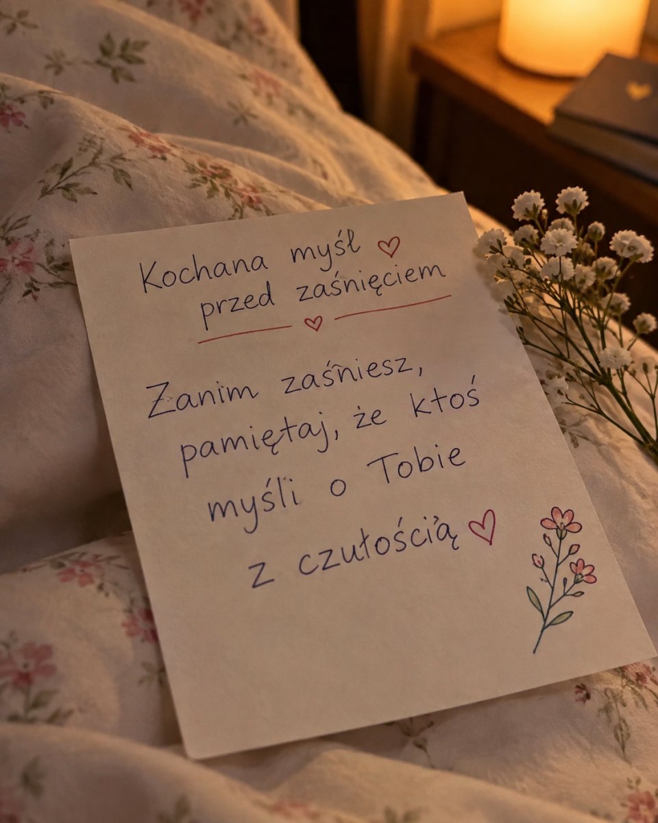 Kochana myśl przed zaśnięciem