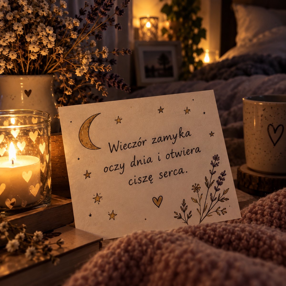 Kochane przesłanie na nocnej kartce