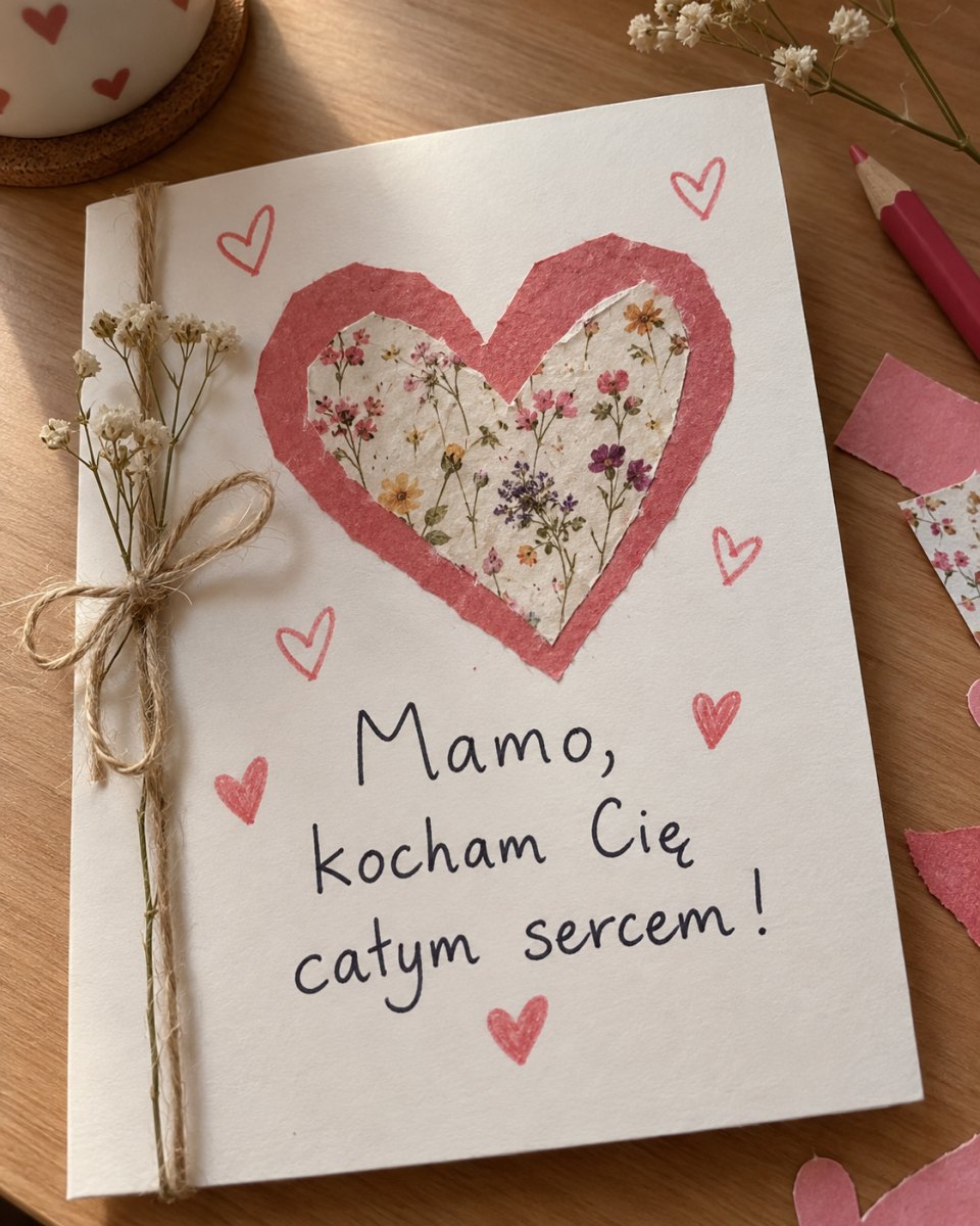 Krótka kartka z sercem