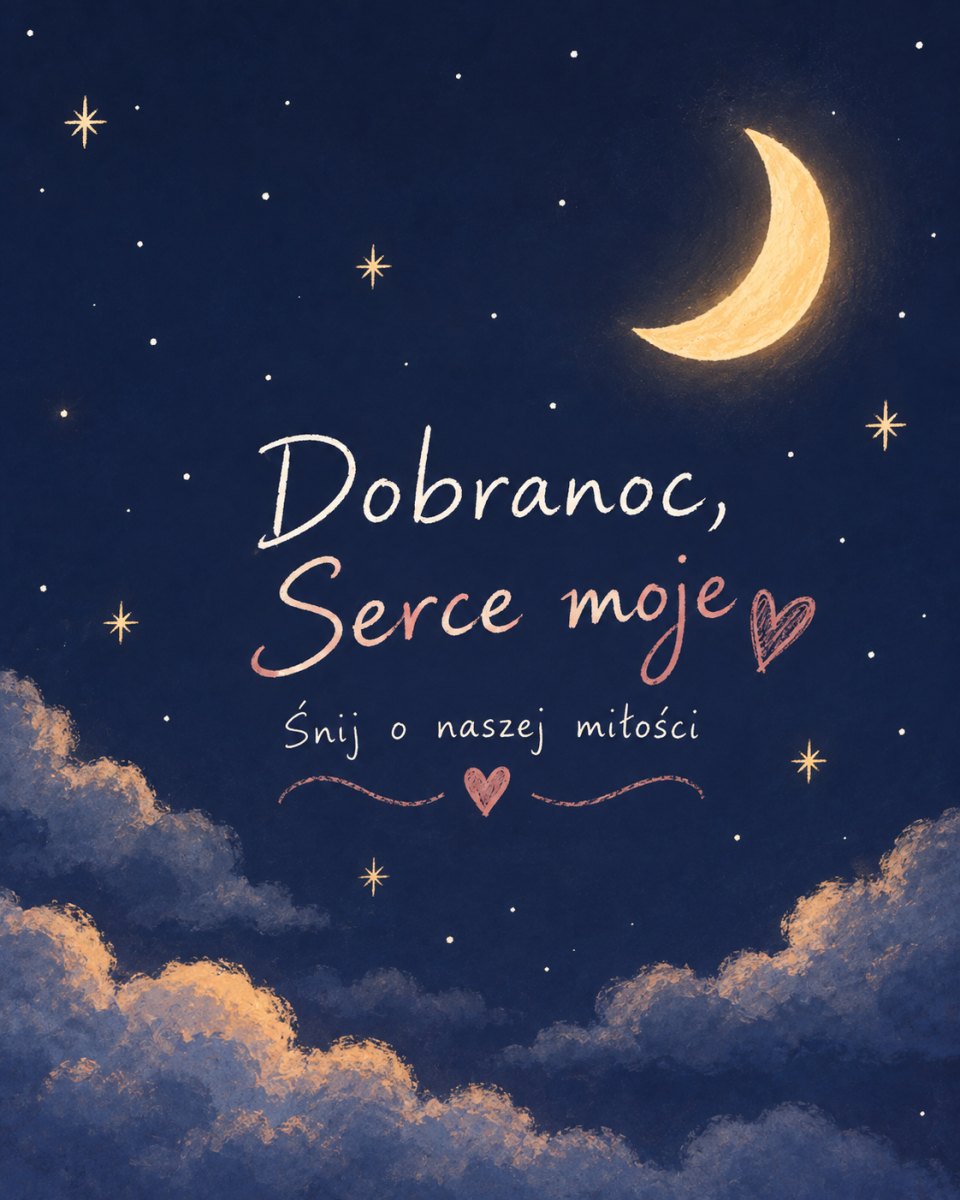 Księżycowa grafika z przesłaniem