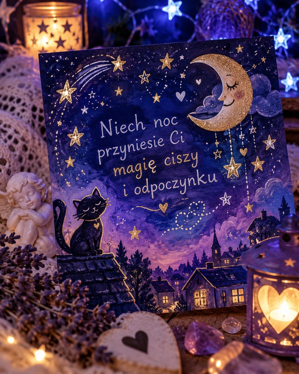 Magiczna kartka z nocnym życzeniem