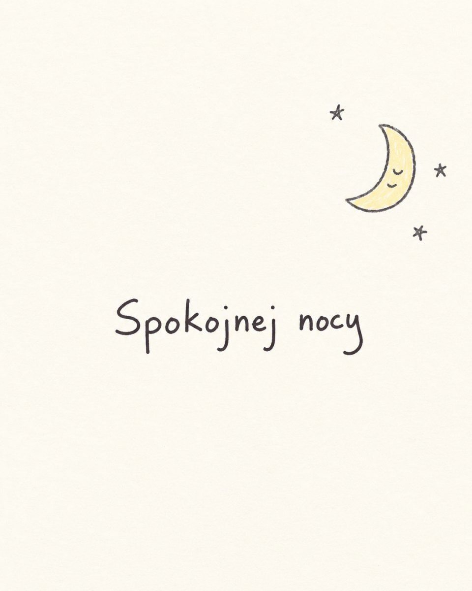 Minimalistyczna kartka nocna