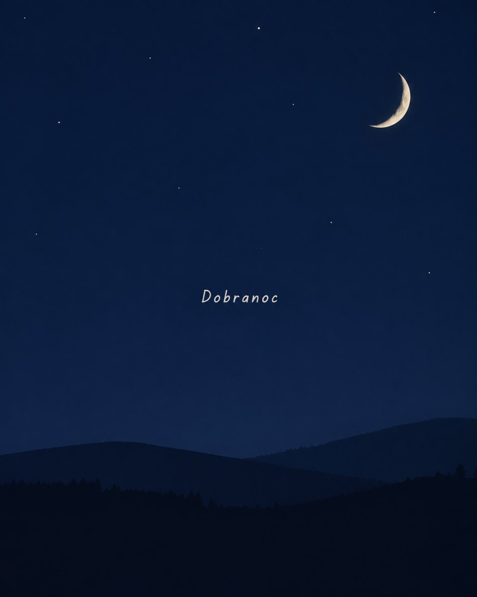 Minimalistyczny obraz nocnego nieba