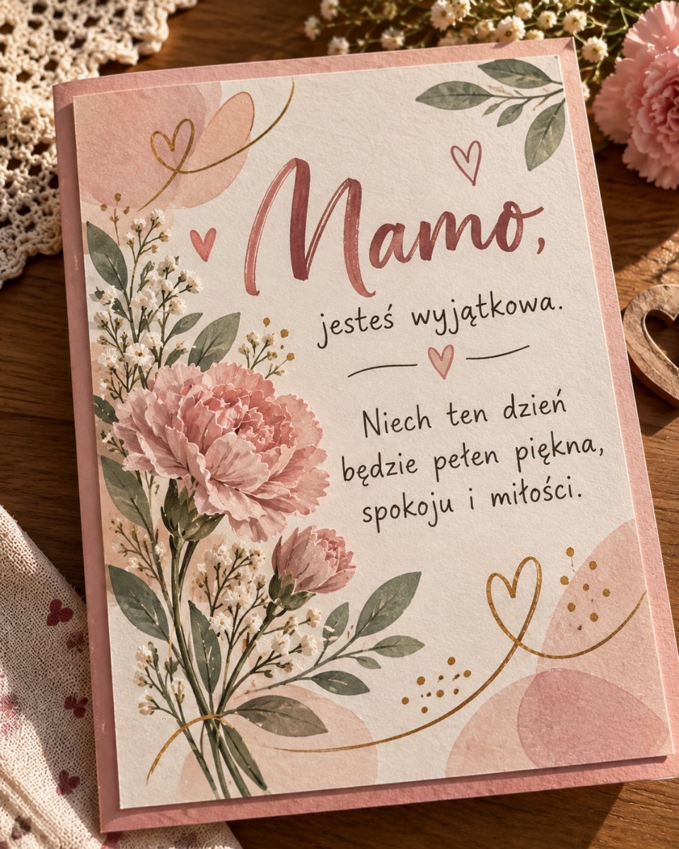 Nowoczesna kartka dla mamy