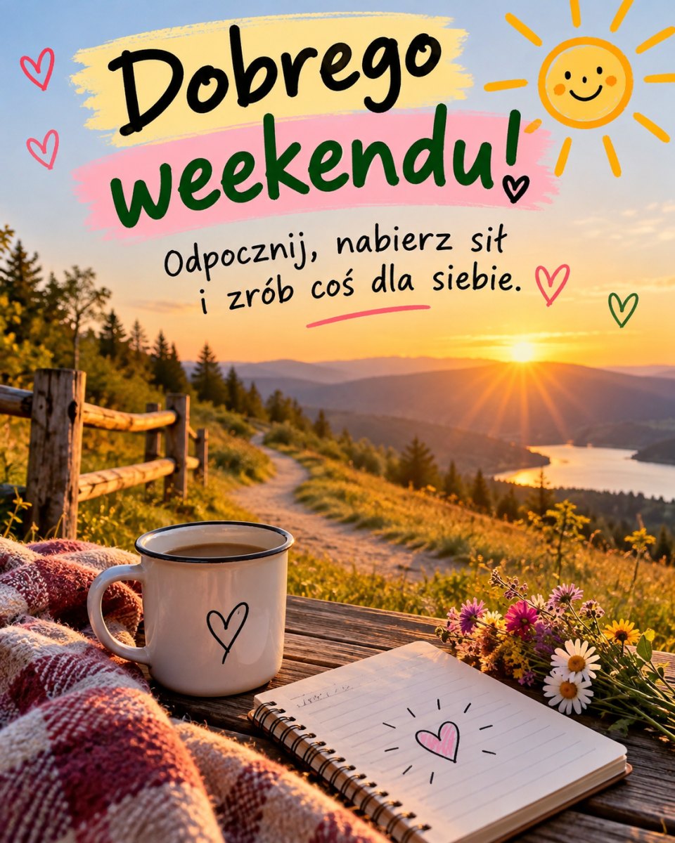 Motywacyjna grafika dobrego weekendu