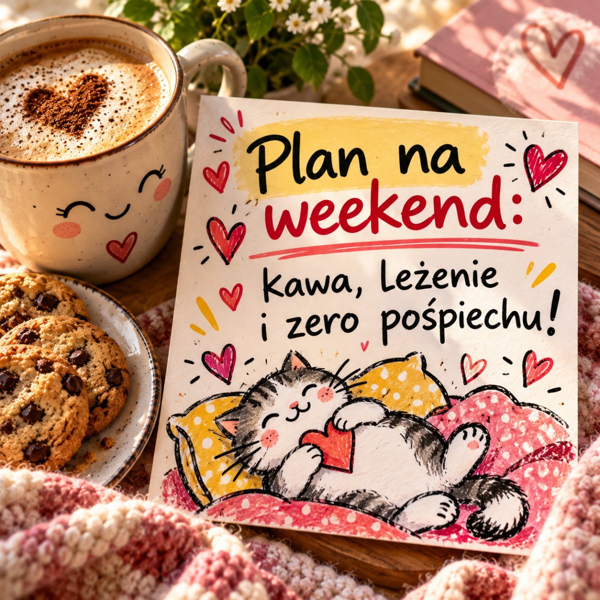 Zabawny obrazek z weekendowym napisem