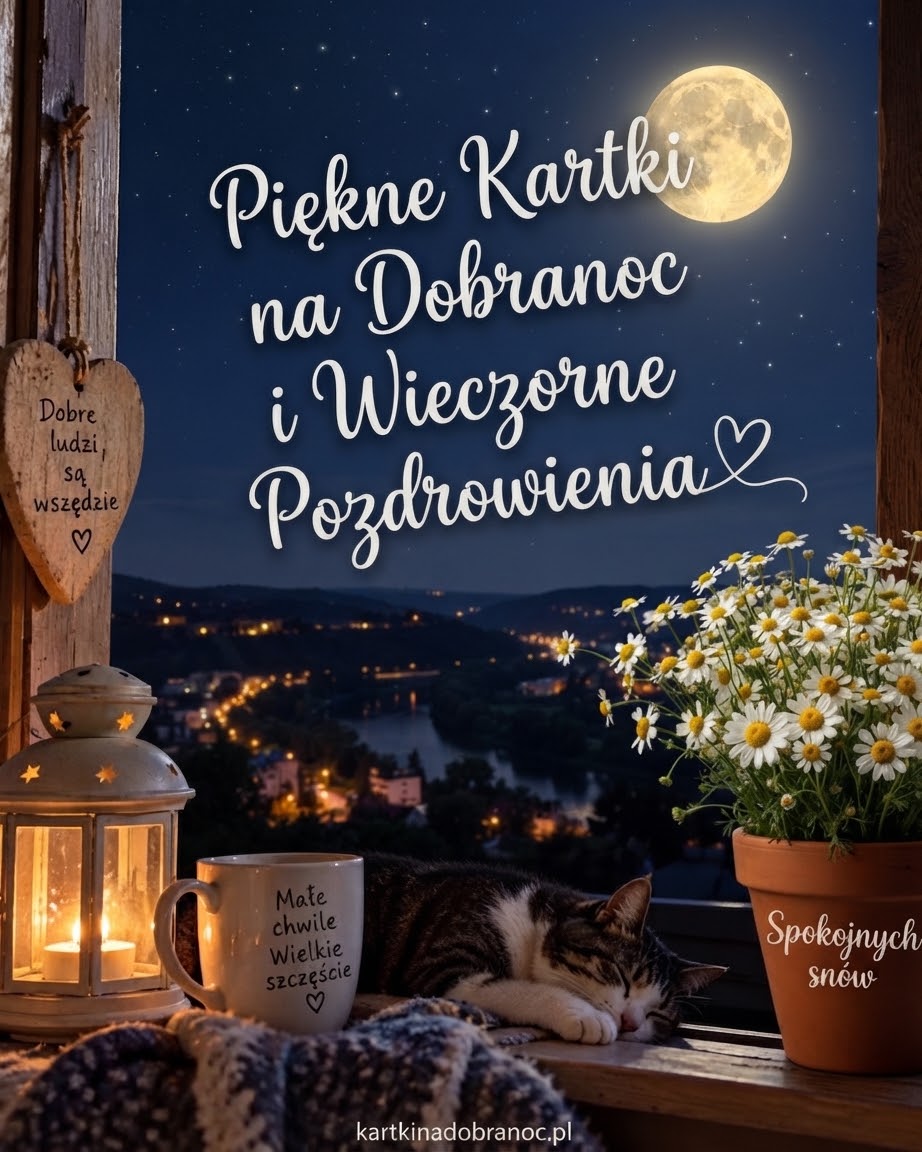 Piękne Kartki na Dobranoc i Wieczorne Pozdrowienia