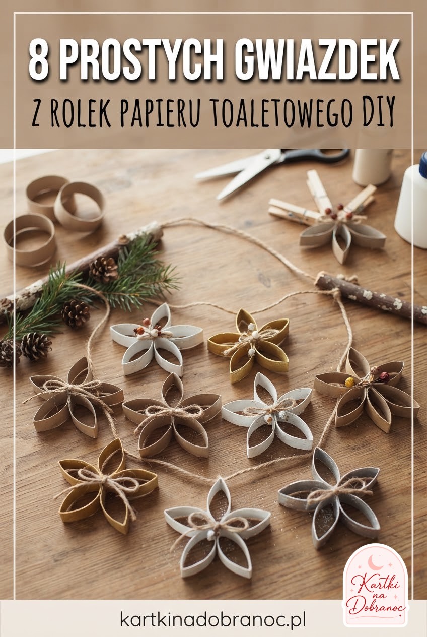8 prostych gwiazdek z rolek papieru toaletowego DIY