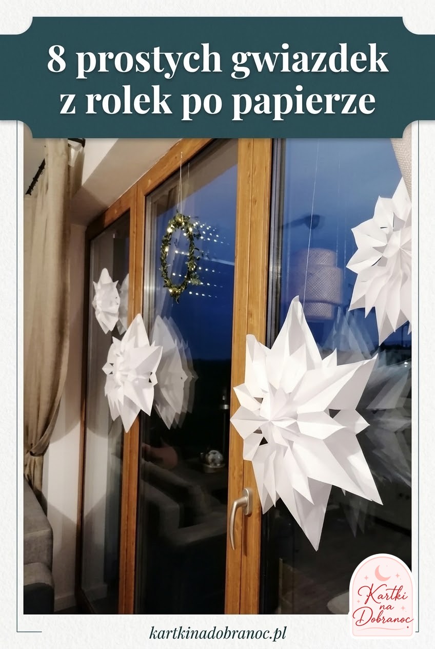 8 prostych gwiazdek z rolek po papierze