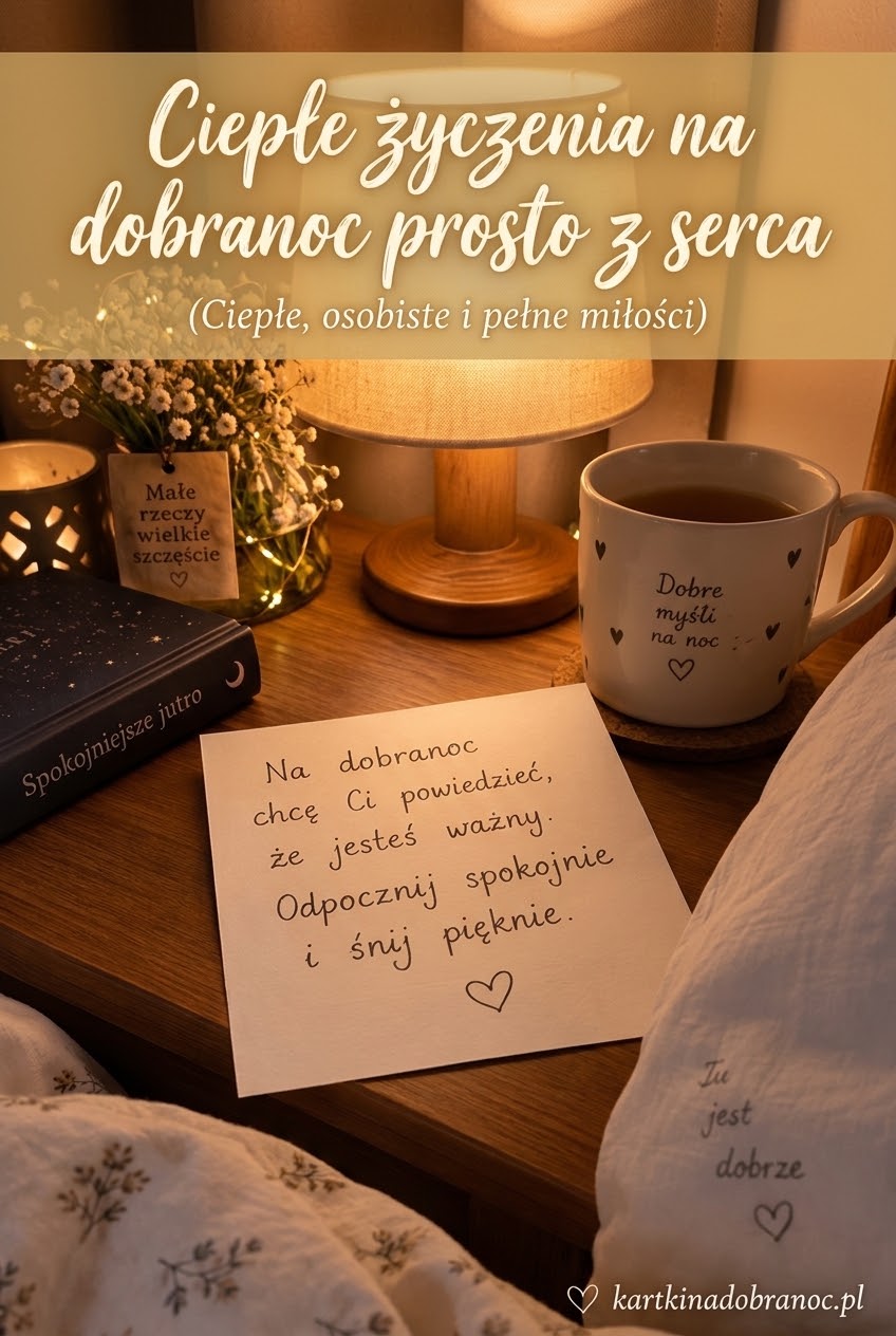 Ciepłe życzenia na dobranoc prosto z serca