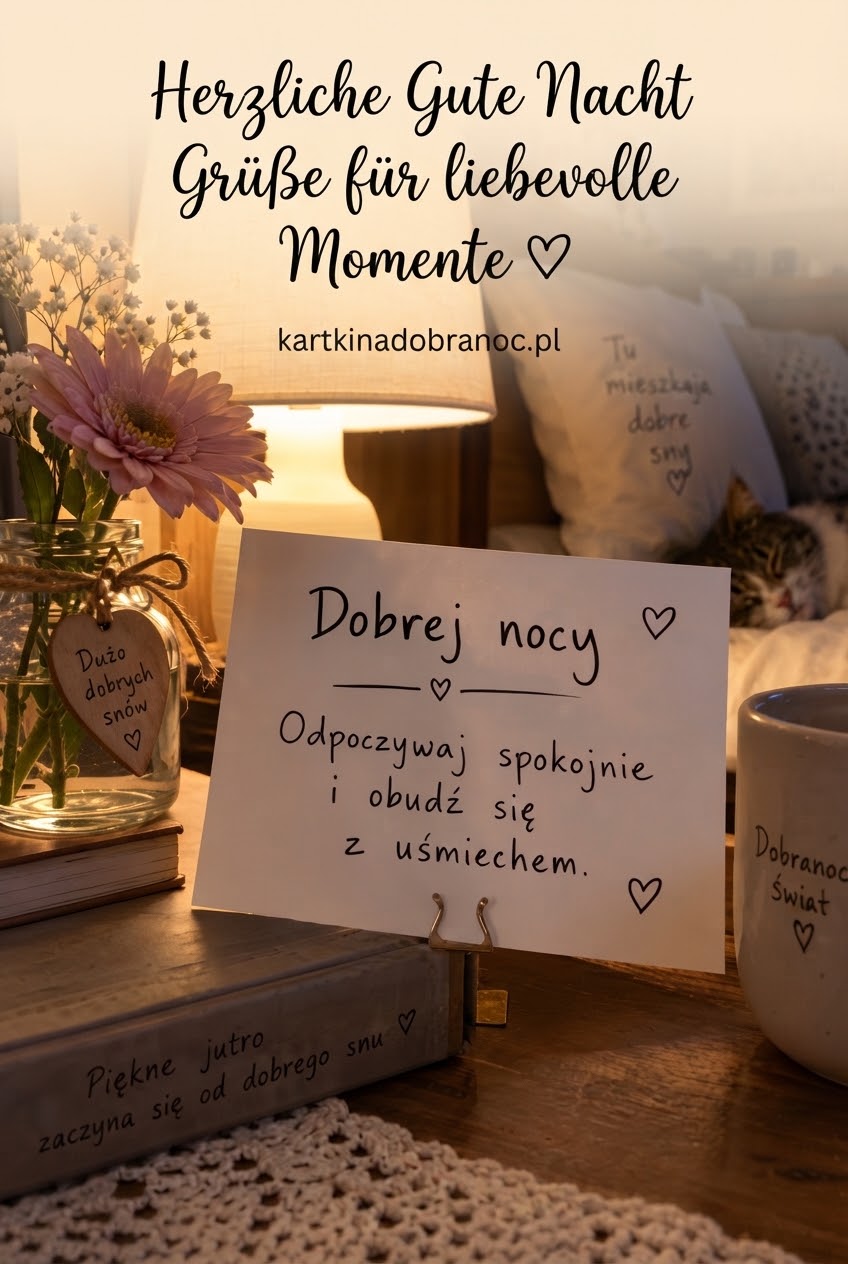 Herzliche Gute Nacht Grüße für liebevolle Momente