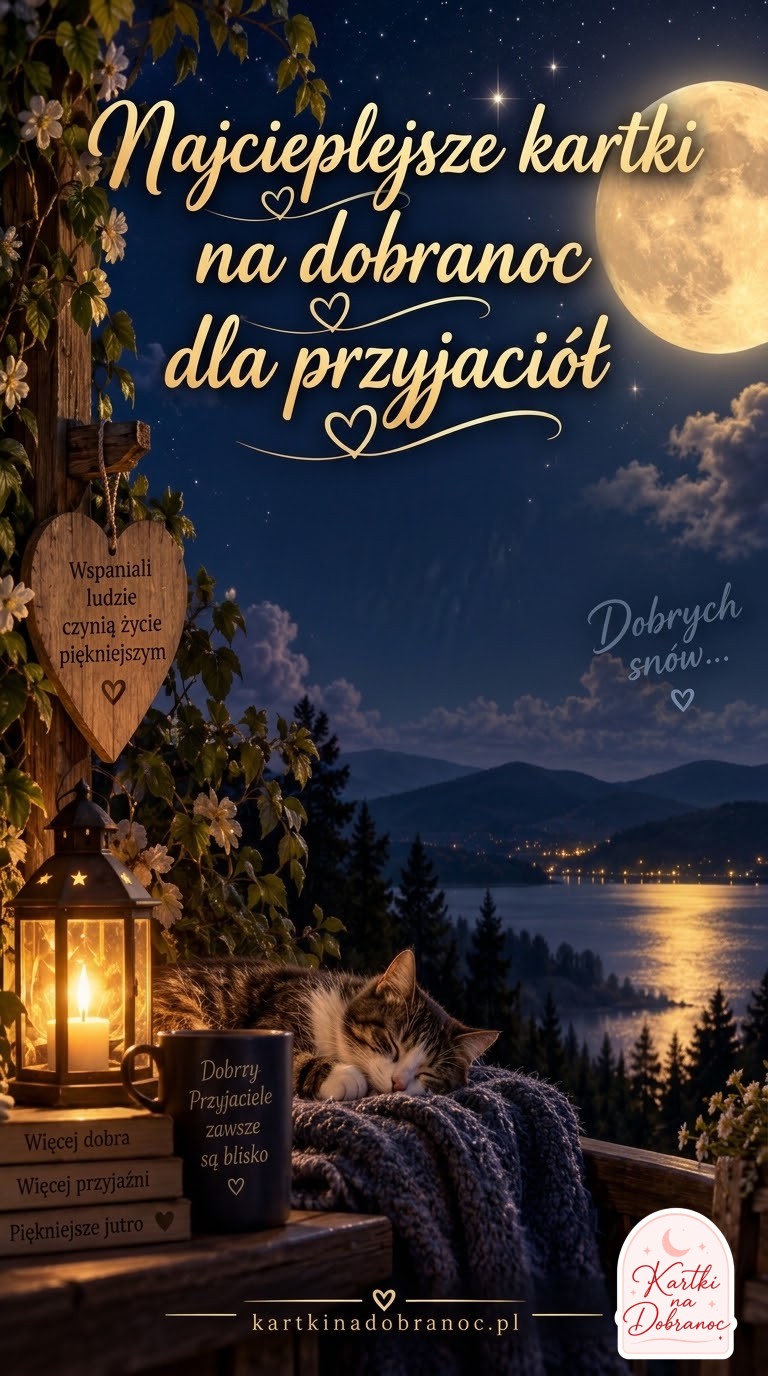 Najcieplejsze kartki na dobranoc dla przyjaciół