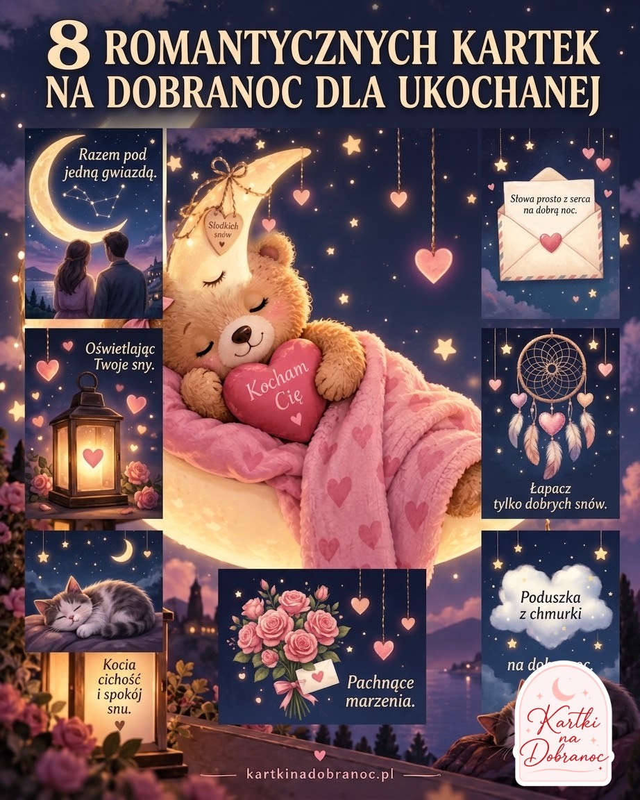 8 Romantycznych Kartek na Dobranoc dla Ukochanej