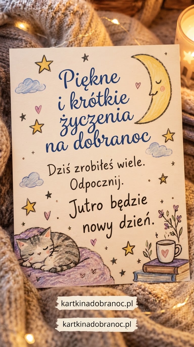 Piękne i krótkie życzenia na dobranoc