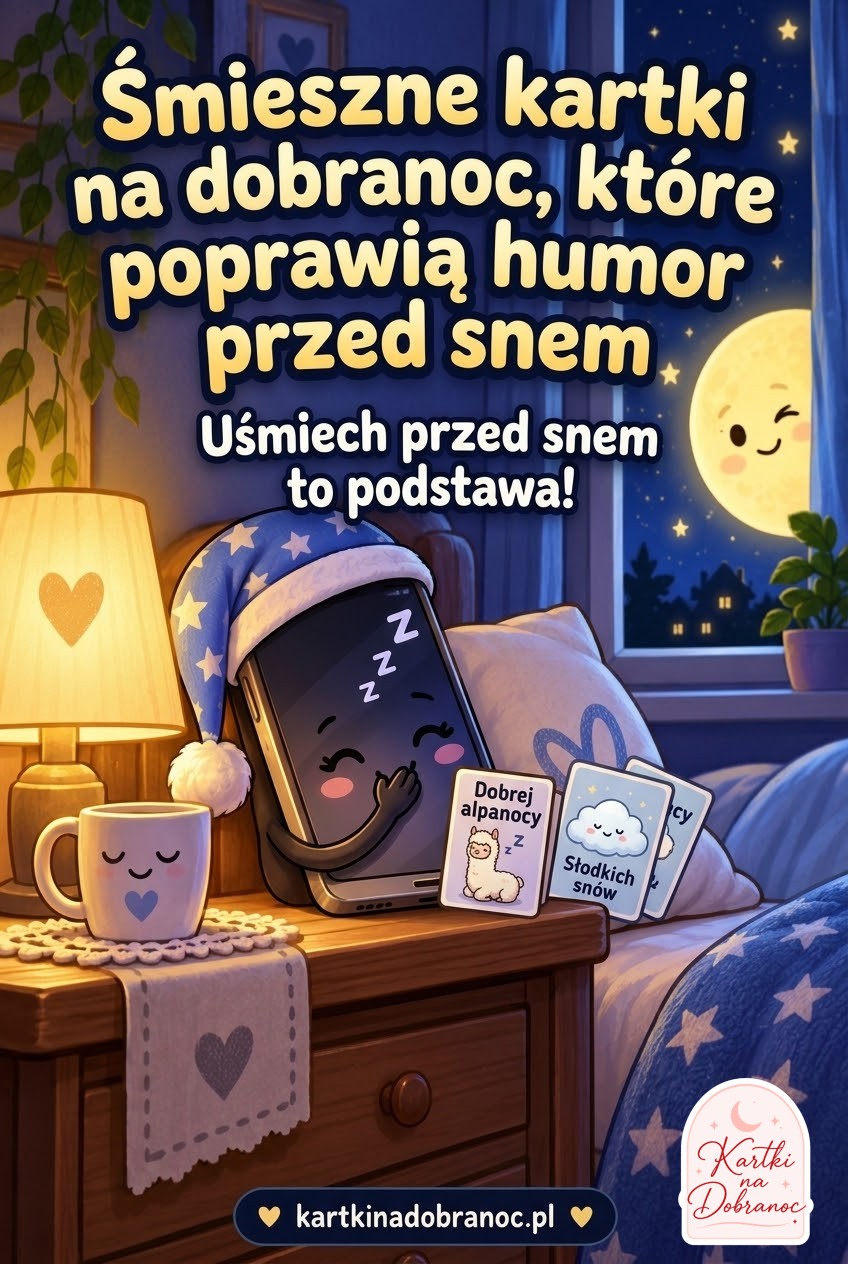 Śmieszne kartki na dobranoc, które poprawią humor przed snem