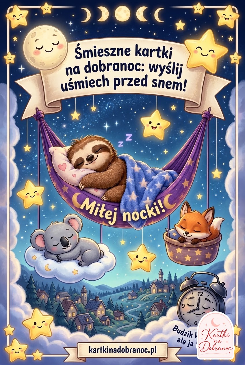Śmieszne kartki na dobranoc: wyślij uśmiech przed snem!