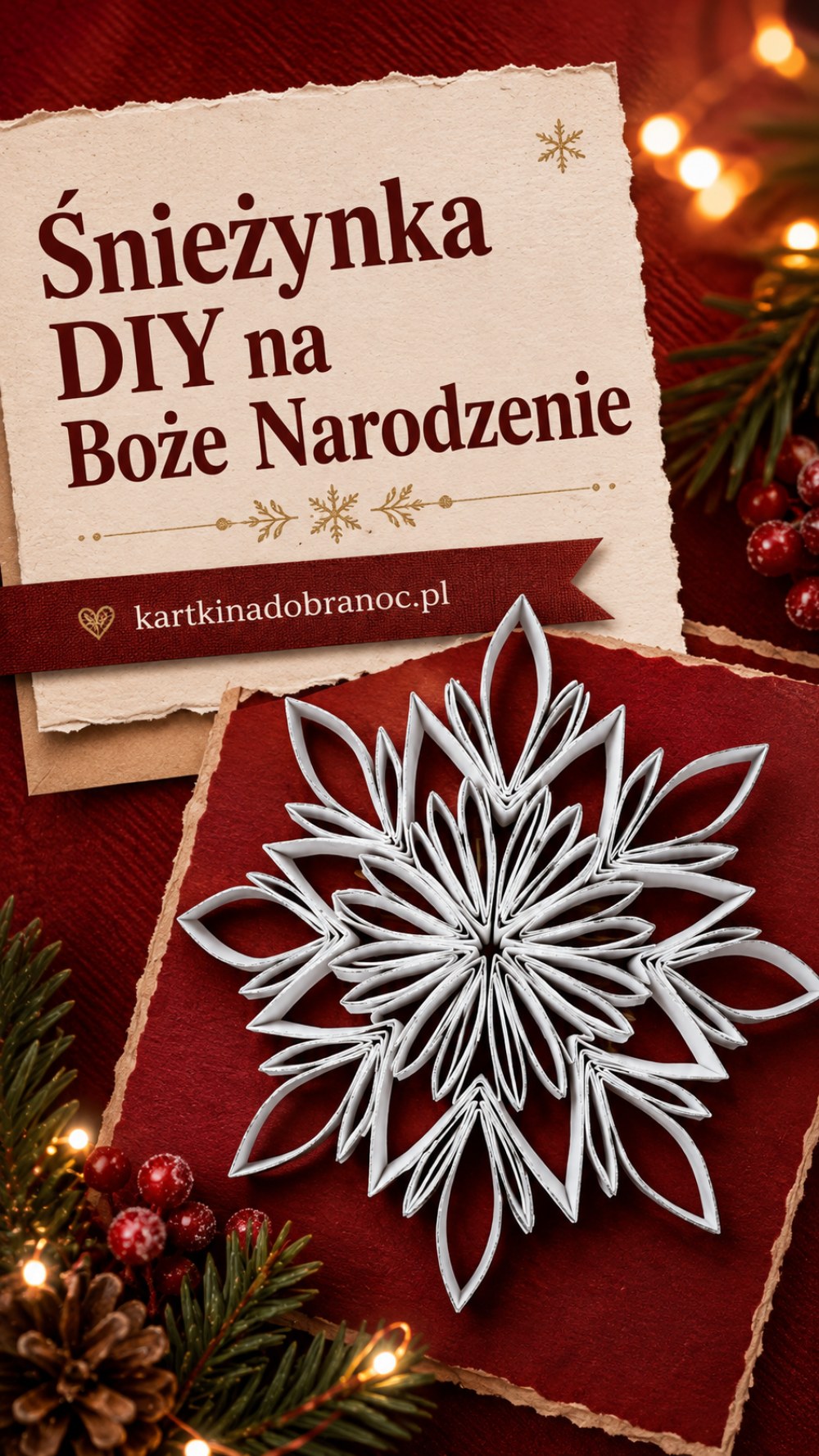 Śnieżynka DIY na Boże Narodzenie