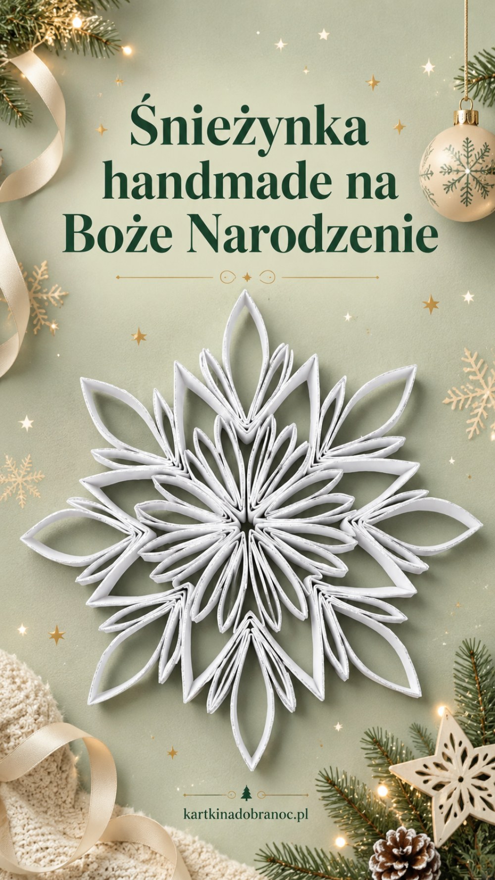 Śnieżynka handmade na Boże Narodzenie